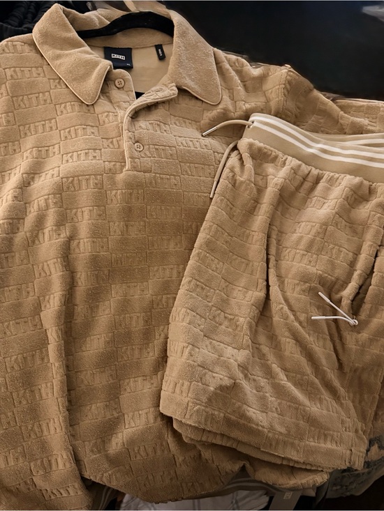 Kith Other - Kith Tan Terry Polo Shirt and Drawstring Shorts Set